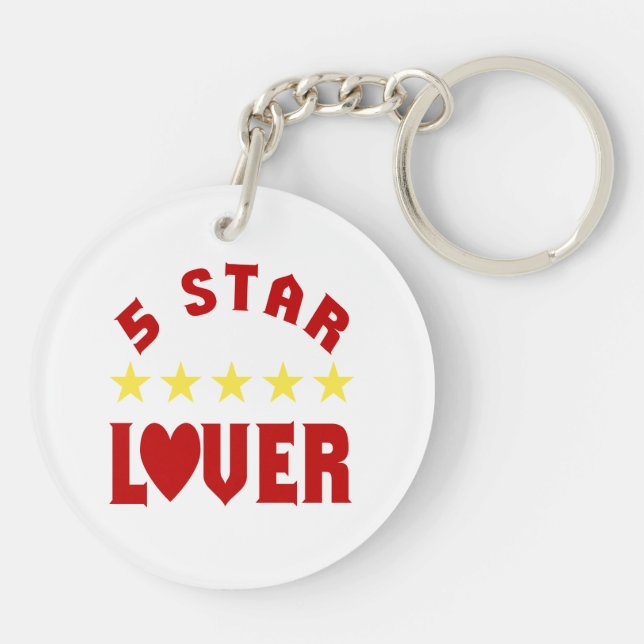 Llavero Amante de cinco estrellas (Atrás)