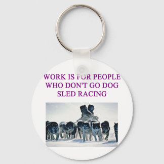 Llavero amante de iditarod de carreras de perros