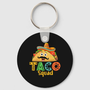 Llavero Amante de la Comida Mexicana Cinco De Mayo Taco Sq