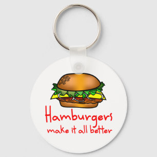 Llavero Amante de la hamburguesa