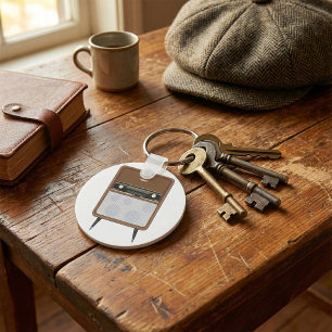 Llavero Amante de la música retro de radio de mediados de 