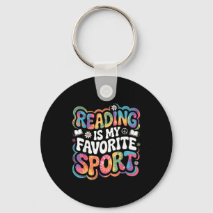 Llavero Amante de libros divertidos corbata tintes groovy