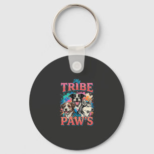 Llavero Amante de los Perros Mi Tribu Tiene Patas