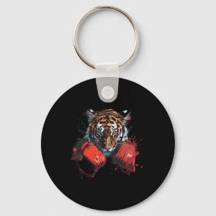 Llavero Amante del boxeo de tigre guantes de boxeo kickbox