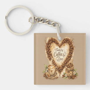 Llavero Amante del café Cozy Vintage