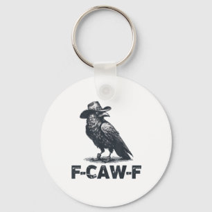 Llavero Amante del Cuervo Retro F-Caw-F
