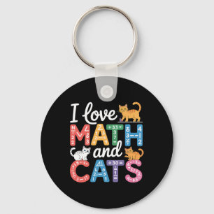 Llavero Amante del gato de las matemáticas Profesor de mat