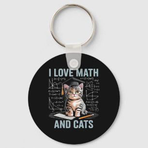 Llavero Amante del gato de las matemáticas, profesor diver