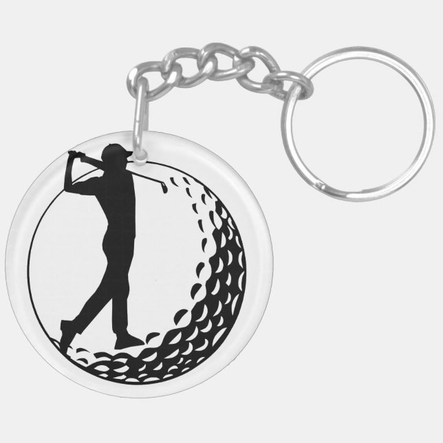 Llavero Amante del golf, golfista  (Izquierda Bajo)
