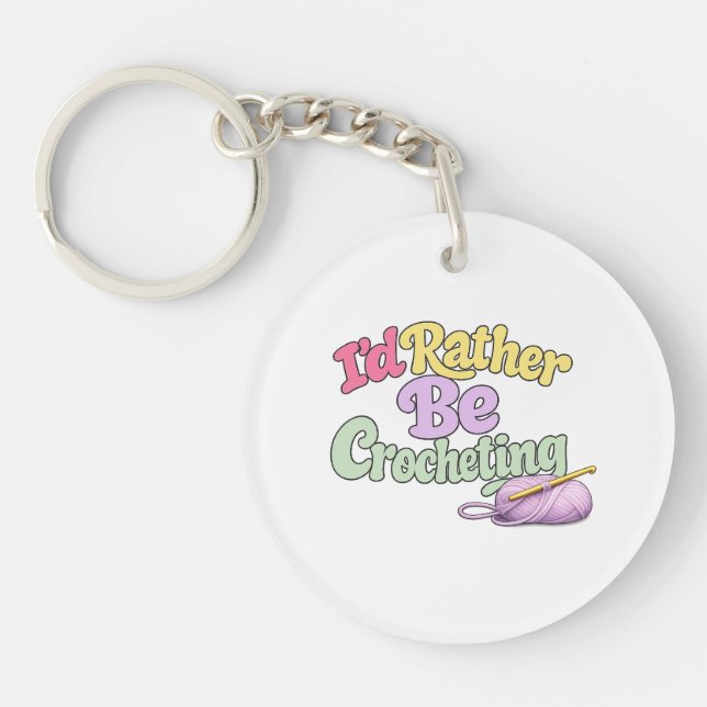 Llavero Amante del hilo de ganchillo (Frente)