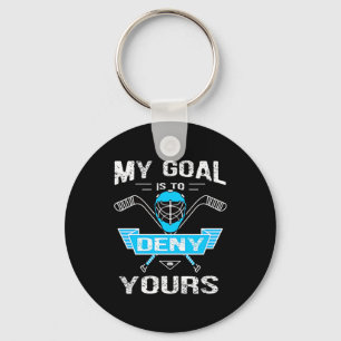 Llavero Amante del hockey  Mi Objetivo Es Negar La Tuya