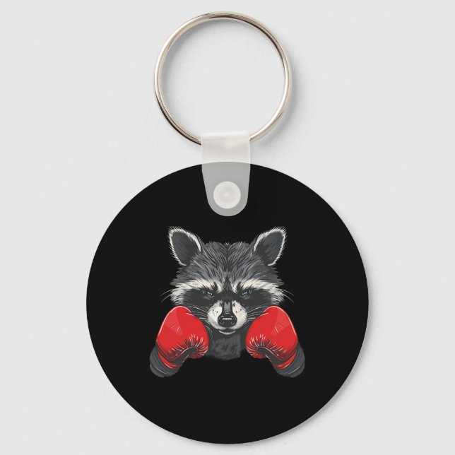 Llavero Amante del Mapache Boxeador Guantes de Boxeo Kickb (Anverso)