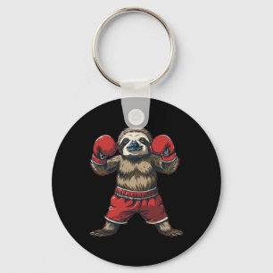Llavero Amante del perezoso de boxeo Guantes de boxeo Kick