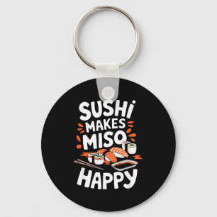 Llavero Amante del Sushi Sushi Hace Feliz a Miso, Comida J