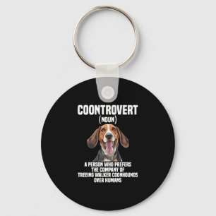 Llavero Amante del Treeing Walker Coonhound Perro Coontrov