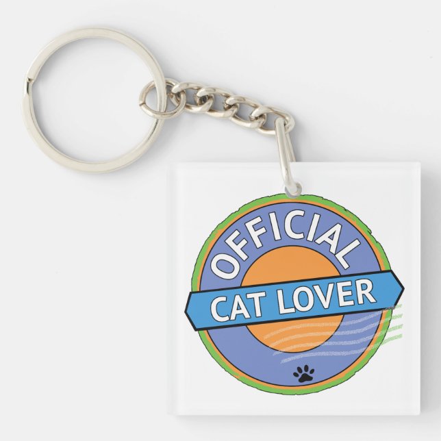 Llavero Amante Oficial de Gatos (Frente)