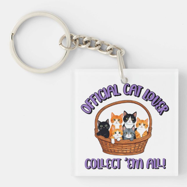Llavero Amante Oficial del Gato - Recolectar ‘Todos (Frente)