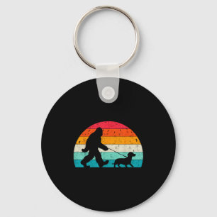 Llavero Amante Retro de Sasquatch Doxie Caminante de Perro