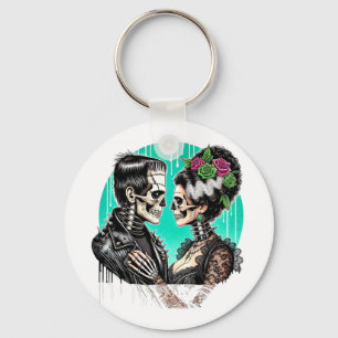 Llavero Amantes de Halloween Frankenstein Esqueleto Para H