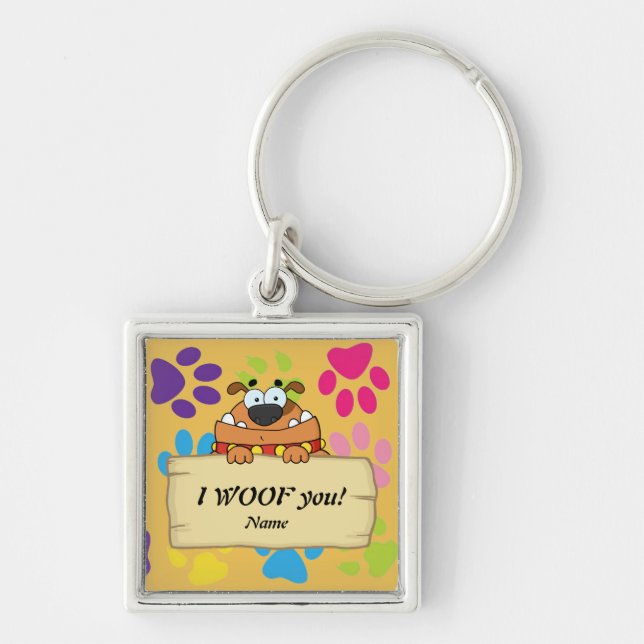 Llavero Amantes de la aplastación secreta para perros que  (Frente)