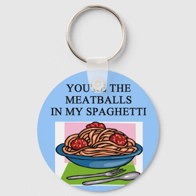 Llavero Amantes de las MEATBALLAS y del spahgetti (Anverso)