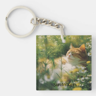 Llavero Amantes de los gatos, cadena de claves personaliza