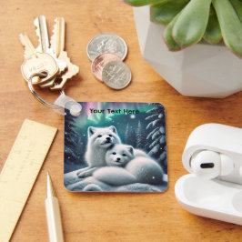 Llavero Amantes de los zorros del Ártico Encenden bosques 