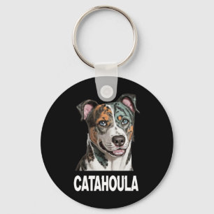 Llavero Amantes De Mascotas Del Arte De Perro De Catahoula