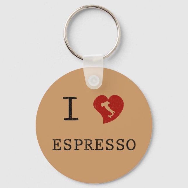 Llavero Amantes del Espresso Me Encanta El Espresso (Anverso)