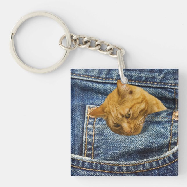 Llavero Amantes del gato lindo Regalo de Keepsake (Frente)