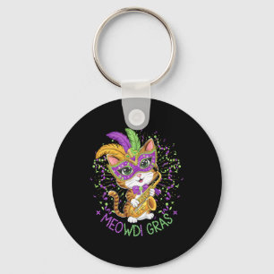 Llavero Amantes del gato Mardi Gras