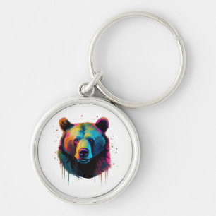 Llavero Amantes del oso pardo arte pop Gran oso pardo