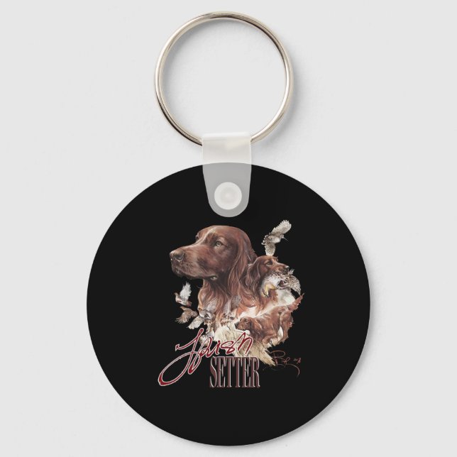 Llavero Amantes del perro Setter Irlandés (Anverso)