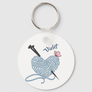 Llavero Amantes del tejido y la lana personalizados