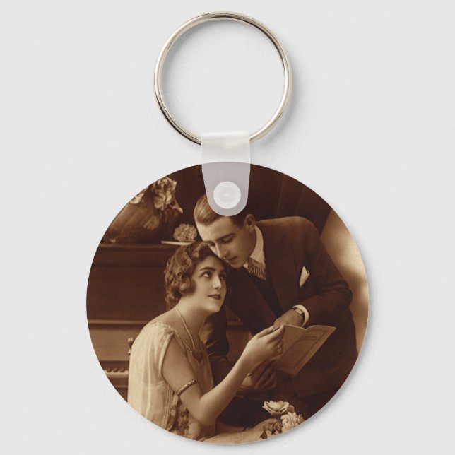 Llavero Amantes románticos, amantes del amor y el romance (Anverso)