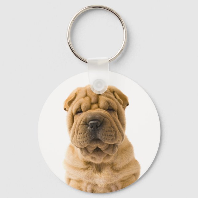Llavero Amar a la cadena china Shar Pei Puppy Dog (Anverso)