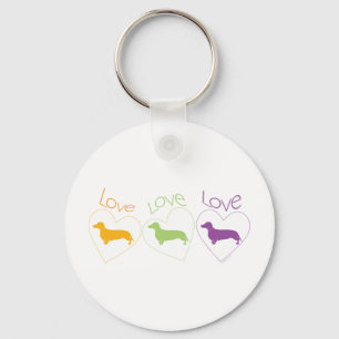 Llavero ¡Amar a los Dachshunds!