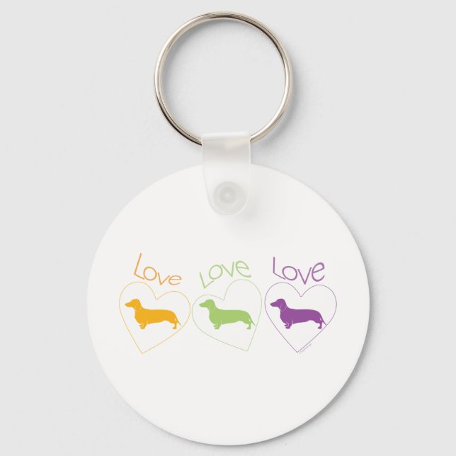 Llavero ¡Amar a los Dachshunds! (Anverso)