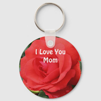 Llavero Amar a mamá Flor rosa roja