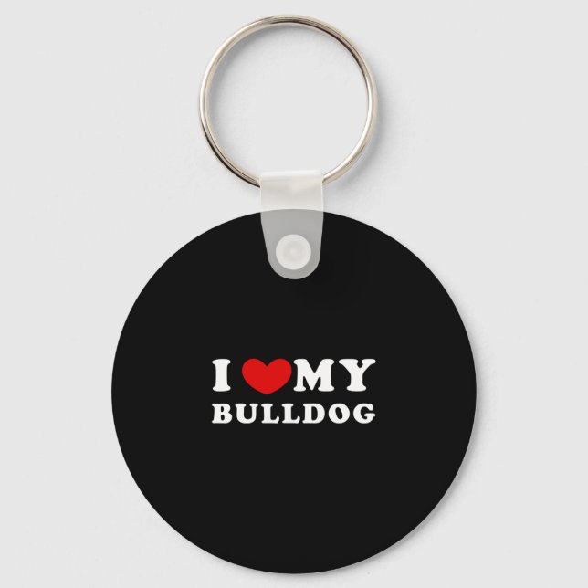 Llavero Amar a mi Bulldog (Anverso)