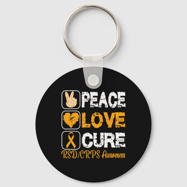 LLAVERO AMAR A PEACE CURE RSD CRPS CONCIENCIACIÓN (Anverso)
