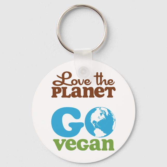 Llavero Amar al planeta Go Vegan (Anverso)