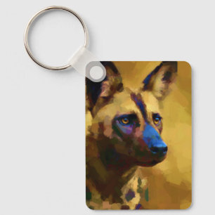 Llavero Amar el arte salvaje de los perros africanos