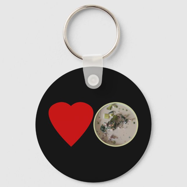 Llavero Amar el curry verde tailandés... Comida callejera  (Anverso)