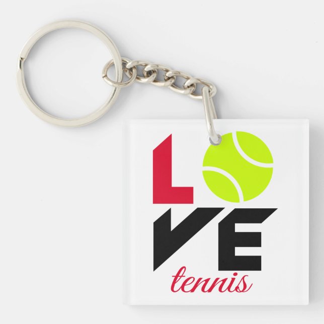 Llavero Amar el tenis (Frente)