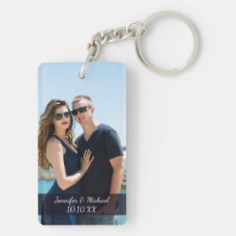 Llavero Amar los nombres de fotos de parejas y la fecha