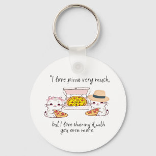 LLAVERO AMAR MUCHO A PIZZA, GATOS