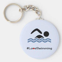 Llavero Amar nadador de pictogramas con subtítulos