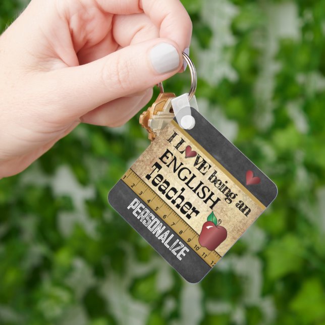 Llavero Amar ser profesor de inglés (Mano)