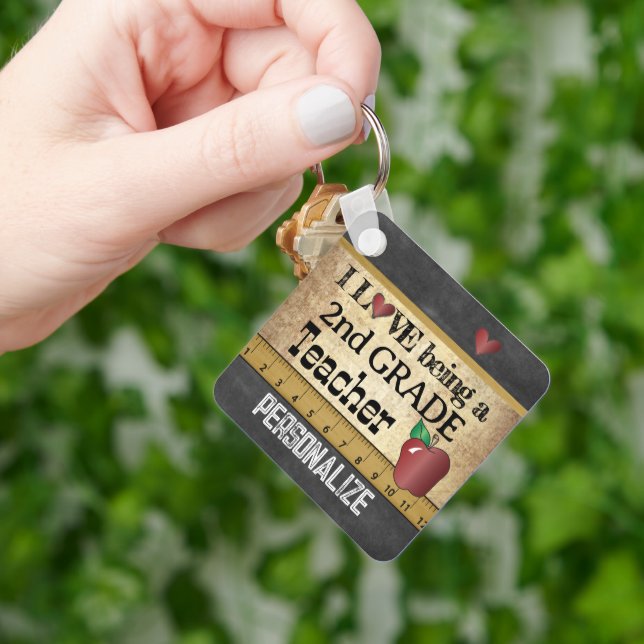 Llavero Amar ser un profesor de segundo grado (Mano)